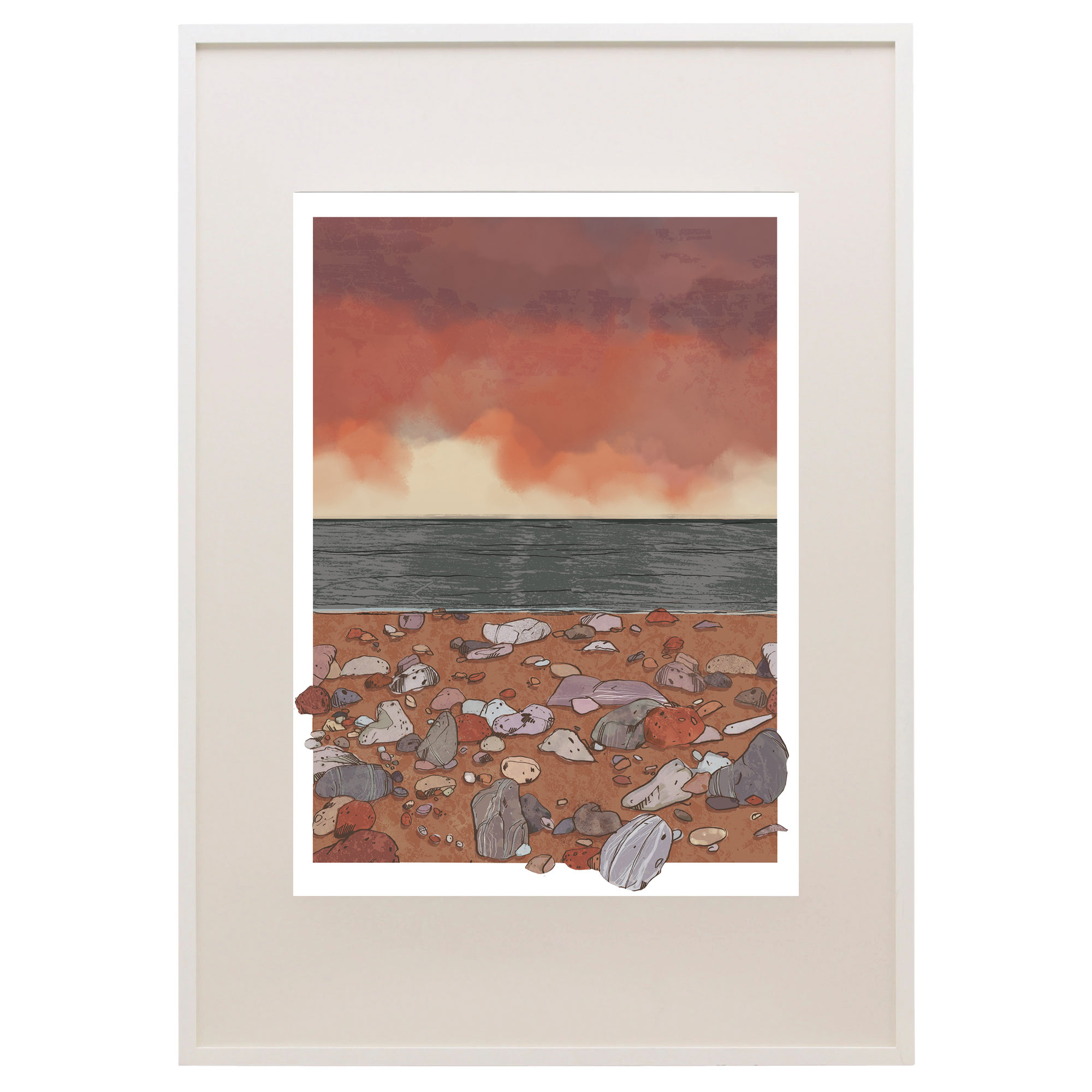 Teignmouth Beach Pebbles | Limited Edition Print
