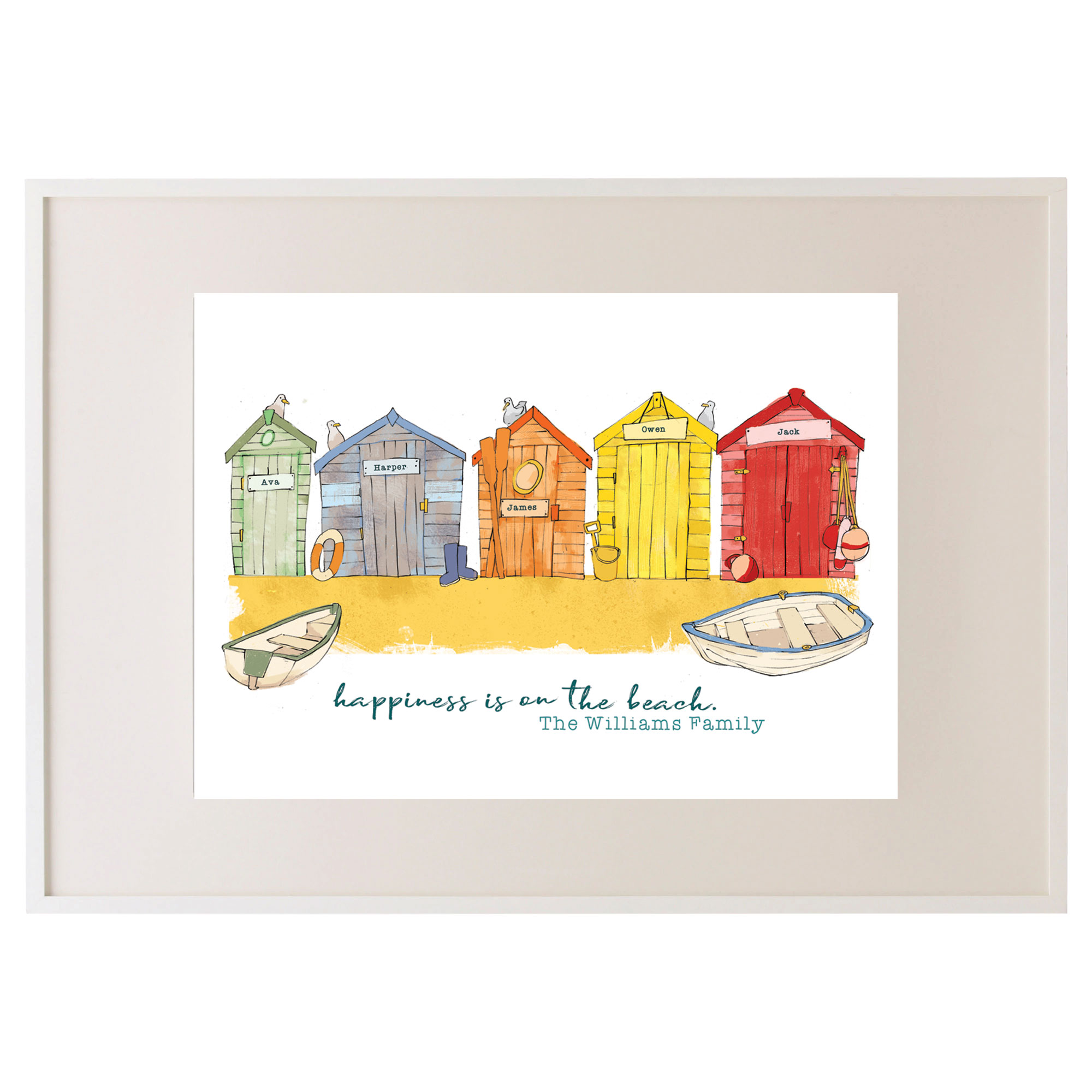 Happiness Is On The Beach | Print by Holly Truhol